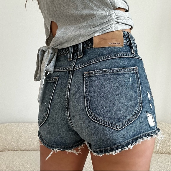 Tularosa Emma Denim High-rise Shorts - Picture 4 of 12